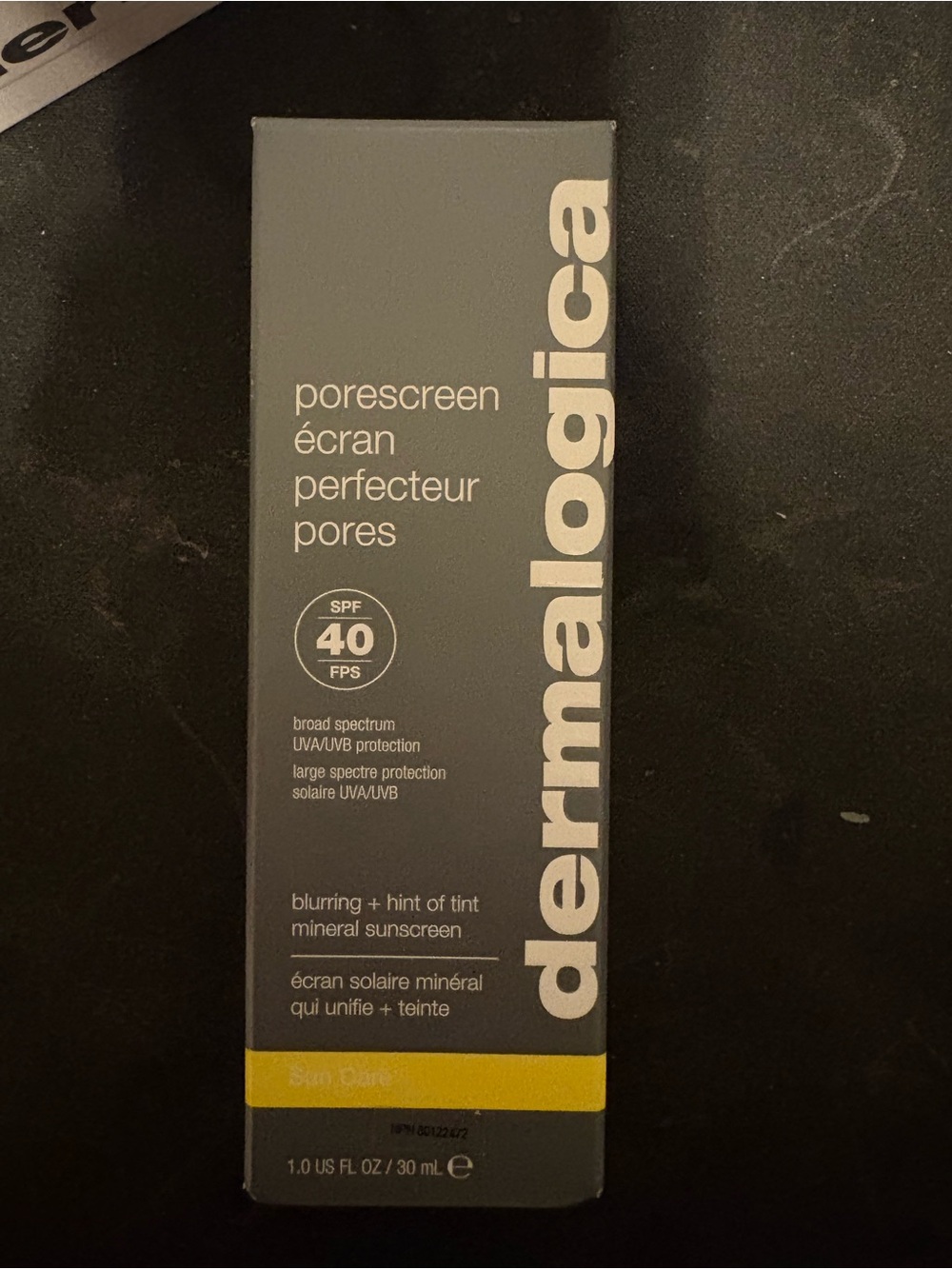 dermalogica gray and yellow Porescreen Mineral Sunscreen SPF 40